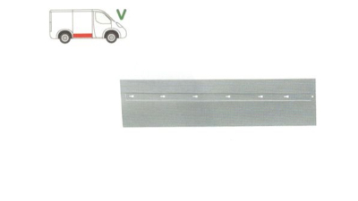 Panou reparatie usa Mercedes VITO si Clasa V (W638), 02.1996-01.2003, partea dreapta, lungime 1200, inaltime 310 mm; cu gauri pentru bandou; usa culisanta, 