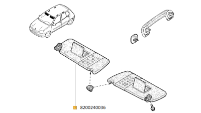 Parasolar Dreapta Dacia Solenza, 8200240036,  piesa originala OE