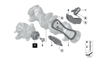 Pinion Distribuie Pompa Injectie BMW 1 (E81), 1 (E82), 1 (E87), 1 (E88), 1 (F20), 1 (F21), 2 (F22, F87), 3 (E90), 3 (E91), 3 (E92), 3 (E93), 3 (F30, F80), 3 (F31) 1.6D/2.0D 03.03-, Original, 13527797906
