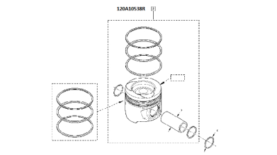 Piston Echipat (Marcaj L) Dacia Dsuter 1.5 Dci 2010-2018 Logan 1.5dci 2004-2012 Sandero 1.5dci 2008-2012, Pretul Per Piston