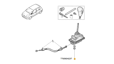Piulita cu Autofranare M8x1.25 Dacia Duster Logan Dokker Lodgy Sandero Renault brida bara stabilizatoare, levier schimbator, 7703034237,  piesa originala OE