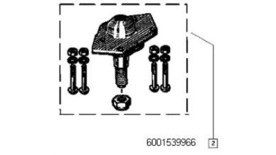Pivot brat inferior Dacia 1300 1310 1410 1304 berlina break si papuc, Cu Colectie Asamblare, 6001539966,  piesa originala OE