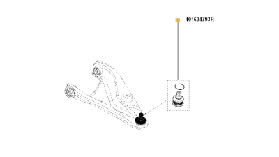 Pivot Suspensie, Rotula Dacia Logan 2004-2018; Sandero/Stepway 2008-2018; Renault Clio Megane Modus Scenic Twizy