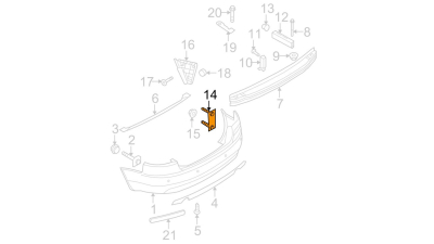 Placa Fixare Stanga, Dreapta Vw 8H0807739A