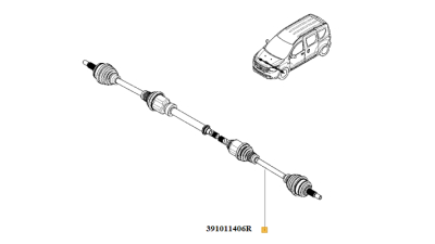 Planetara DACIA DOKKER 2012-08.2017, DOKKER EXPRESS, LODGY 03.2012-08.2017 partea stanga, cutie mecanica cu 5 trepte, 391011406R,  piesa originala OE