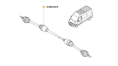 Planetara NISSAN NV400 2010-; OPEL MOVANO B motor 2.3 CDTI; RENAULT MASTER III 2010- motor 2.3DCI partea Dreapta, 391005187R,  piesa originala OE