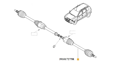 Planetara Fata Stanga DACIA DUSTER 10.2010-01.2018 motor 1.5 dci model 4x4, 391017275R,  piesa originala OE