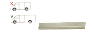 Prag Mercedes Vito ,Viano (W639) 01.2003-2014 lateral Stanga , parte inferioara lungime 1555 mm , inaltime 250mm , doar pt. modelul Lung/LONG