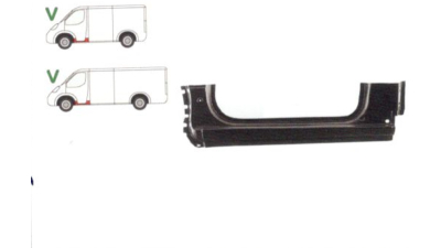 Prag Mercedes Vito , Viano (W639) 01.2003-2014 , sub Usa Fata Stanga , prag inaltat, pt Modelul Scurt si Lung