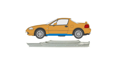 Prag Honda Civic CRX (Eh6/Eg2) 06.1992-12.1998 Stanga , prag din metal
