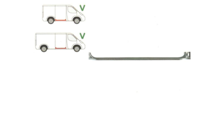 Prag VW Transporter (T4) Caravelle Multivan 07.1990-03.2003 Dreapta sub usa culisanta, metal (pentru modelul scurt si lung), prag din metal