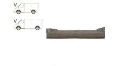 Prag VW Transporter (T4)/Caravelle/Multivan 07.1996-03.2003 Usa Fata Stanga , prag din metal