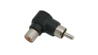Prelungitor RCA 90° soclu RCA - fisa RCA executie plastic, set 5 buc.