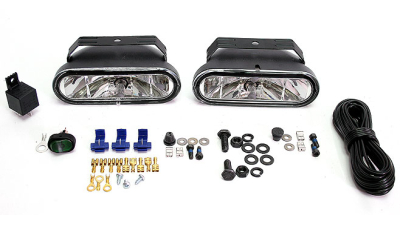 Set 2 proiectoare auto HELLA 12V bec H7 tip FF75 cu cablaj, comutator si releu, cu lumina de drum, 155, 5x63, 7x97, 5mm, tip bec H7