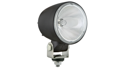 Proiector auto Wesem 12/24V bec H3, 84x90mm sticla alba carcasa de plastic neagra rotunde , cu lumina de drum , 1 buc.