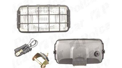 Proiector auto Wesem 12/24V rectangular bec H3 partea stanga/dreapta 181x86x84mm sticla alba carcasa neagra, cu lumina de ceata , 1 buc