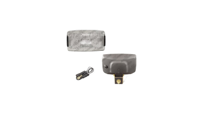 Proiector auto Wesem 12/24V rectangular bec H3 partea stanga/dreapta 220x123x120 mm sticla alba carcasa neagra, cu lumina de ceata , 1 buc