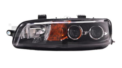 Far Fiat Punto 2 07.1999-07.2003 Depo, partea Stanga tip bec H1+H1+H3 electric/manual reflector negru