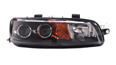 Far Fiat Punto 2 07.1999-07.2003 Depo, partea Dreapta tip bec H1+H1+H3 electric/manual reflector negru