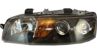 Far Fiat Punto 2 07.1999-07.2003 TYC partea Stanga tip bec H1+H1+H3 electric/manual reflector negru