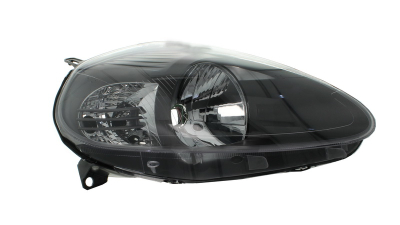Far Fiat Punto Grande (199) Sport 09.2005-10.2008 TYC partea Dreapta, cu rama neagra, tip bec H4, reglaj electric 