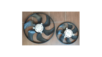 GMV radiator electroventilator Opel Vivaro, Renault Trafic, 2006-2014, Nissan Primastar, 2006-2014, motor 2.0 CDTI, 2.5 CDTI, diesel, 385/285 mm; (2 +2) pini, FARA CARCASA