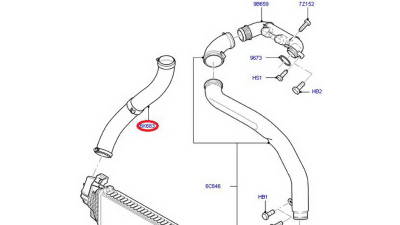 Racord Aer Supraalimentare Turbo Ford Focus C-Max, Focus Ii 1.6d 10.03-09.12