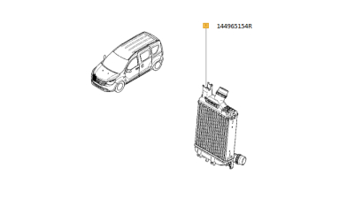 Radiator Intercooler Dacia Dokker, Dokker Express, Duster, Lodgy, Logan Ii, Logan Mcv Ii, Sandero Ii; Renault Captur I, Clio Iv, Sandero/Stepway Ii 1.2/1.5d 03.12-