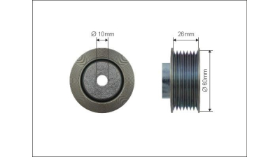 Rola ghidare, conducere, curea transmisie Caffaro pentru Suzuki Grand Vitara II (JT) 10.2005-02.2015, motorizare 1.9 DDiS 4x4, metal diam. ext. 60mm, latime 26mm, 4916067J00 RC500001