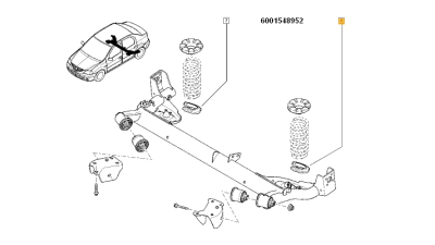 Reazem Inferior Arc Spate DACIA DUSTER 2010-03.2014 model 4x2; RENAULT CAPTUR I, CLIO IV motorizari 0.9-1.6LPG, 6001548952,  piesa originala OE