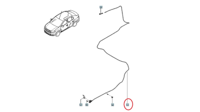 Cablu Comanda Deschidere Capota Spate Dacia Logan 2 2012-2018; Sandero 2 2012-2018 (pozitie volan dreapta ) OE 788221072R