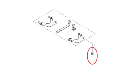Colectie fixare atelaj dispozitiv remorcare, carlig Dacia Logan 2 2012- berlina ; Sandero II 2012-; 8201560377, piesa originala OE