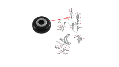 Rulment Flansa Amortizor Fata Stg/Dr Audi A1, A3(8l) , Ford Galaxy, Seat Alhambra, Cordoba/Ibiza 6j; Leon 1m1, Mii; Toledo, Skoda Citigo; Fabia 5j; Octavia 1u; Vw Ora, Golf 3, Golf 4,Passat B3/B4;