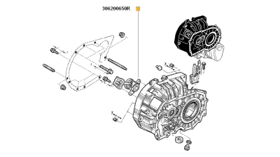 Rulment Presiune Ambreiaj Hidraulic DACIA DOKKER, DUSTER, LODGY, LOGAN, LOGAN II, LOGAN MCV, LOGAN MCV II, SANDERO, SANDERO II; NISSAN ALMERA II, CUBE motorizare 0.9-2.0, 306200650R,  piesa originala OE