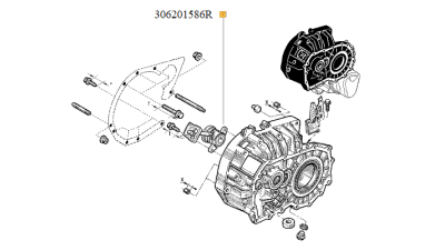 Rulment Presiune Ambreiaj Hidraulic DACIA DOKKER, DUSTER, LODGY, LOGAN, LOGAN EXPRESS, LOGAN II, LOGAN MCV, LOGAN MCV II, SANDERO, SANDERO II; NISSAN ALMERA II, CUBE motor 0.9-2.0, 306201586R,  piesa originala OE