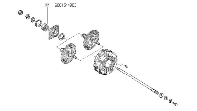 _x000D_
Rulment roata spate Dacia 1304 benzina si 1.9 Diesel cu 5 prezoane si punte fata Mazda 626 II (GC), 11.82-10.87, 6001544903,  piesa originala OE