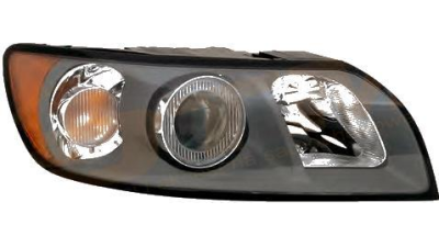 Far Volvo V50 10.2003-04.2007 TYC partea Dreapta electric cu motoras tip bec H7+HB3, culoare rama gri