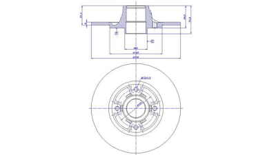 Set discuri frana spate Renault 19   Limuzina (L53), 01.1988-12.1992, marca SRLine S71-1049