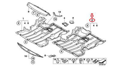 Scut motor fata Bmw Seria 1 E81/E82/E87/E88, 09.2004-10.2013 ORIGINAL 51717059384