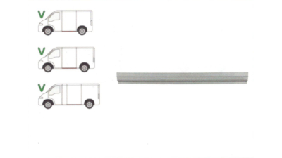 Segment reparatie panou lateral Citroen Jumper (230/244) 06.1994-08.2006, Fiat Ducato (230/244) 03.1994-09.2006, Peugeot Boxer (230/244) 06.1994-08.2006 , partea Stanga, Lungime 1395, inaltime 130 Mm, Inferioara Pt Modele Scurt/Mijlociu/Lung, 