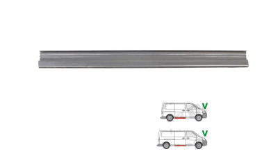 Segment reparatie prag Vw Transporter/Multivan (T5) 04.2003-10.2009; Vw Transporter/Multivan (T5) 10.2009- , partea Dreapta, Sub Usa Culisanta; Lungimea =1300mm; Partea Inferioara, 