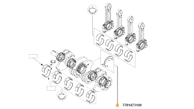 Seminele Arbore Cotit Dacia Logan 1.4, 1.6, 1.5 (2.8mm) ; Dokker Duster Lodgy Logan Sandero Mercedes-Benz A-Class B-Class Cla Nissan Almera Cube Juke Kubistar Micra Note Nv200 Pulsar Qashqai Tiida Renault Captur Clio Duster Fluence Grand Kadjar Kangoo Lag