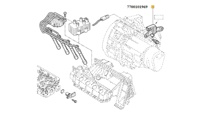 Senzor impulsuri arbore cotit Dacia Logan Sandero Solenza SuperNova motorizare 1.2/1.4/1.6 benzina si Renault Clio Kangoo Megane Modus Twingo, 7700101969,  piesa originala OE