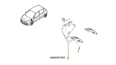 Pedala Acceleratie Renault Clio III 2012-2019, Senzor captor, 8200297335,  piesa originala OE