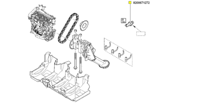 Senzor Presiune Ulei Dacia Logan 2004-2020, Sandero 2008-2019 Dokker Lodgy Duster 2010-, motor 1.5 Dci INFINITI NISSAN OPEL RENAULT, 8200671272,  piesa originala OE