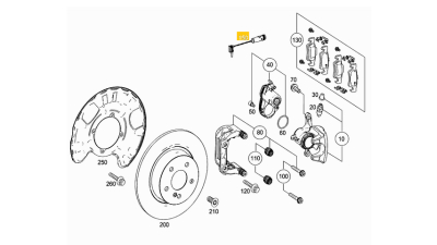 Senzor Uzura Placute Frana Mercedes A2115401717