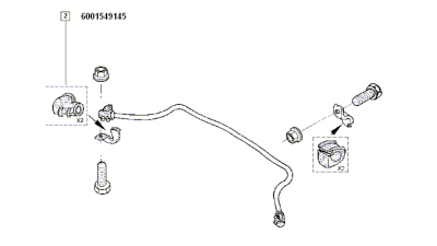 Set Bucsa Bara Stabilizatoare Dacia Solenza, SnuperNova- 2 Buc partea exterioara, 6001549145,  piesa originala OE
