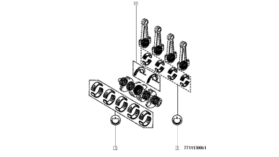 Set Cuzineti Biela Dacia Papuc Si Solenza 1.9 Diesel , Renault 7711130061
