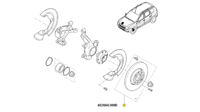 Set Disc Frana Fata ventilat 269x23 Fara Abs Dacia Duster 2010-2018 versiune 4x2, OEM 402066300R