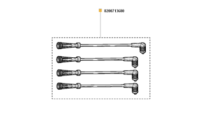 Set fisa bujii Dacia Logan 1 (LS), Sandero 1 (SD), Sandero 2, Logan 2 (L8); Nissan Kubistar (X76); Renault Twingo 1, Clio 2 (BB), Twingo 2, Clio 3, Symbol, Clio 4 (KH), 1.2, Original, 224404659R